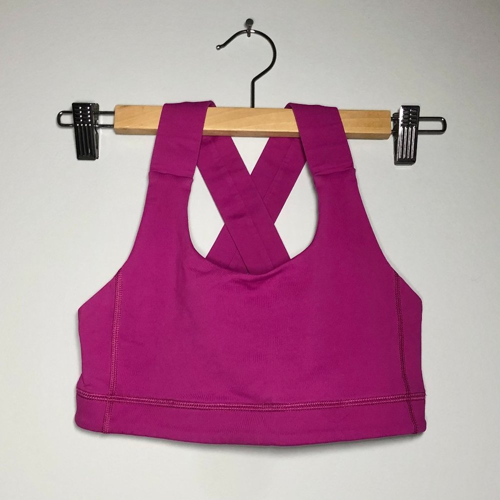 Lululemon Racerback All Sports Bra Top - Size 4 - Raspberry Pink